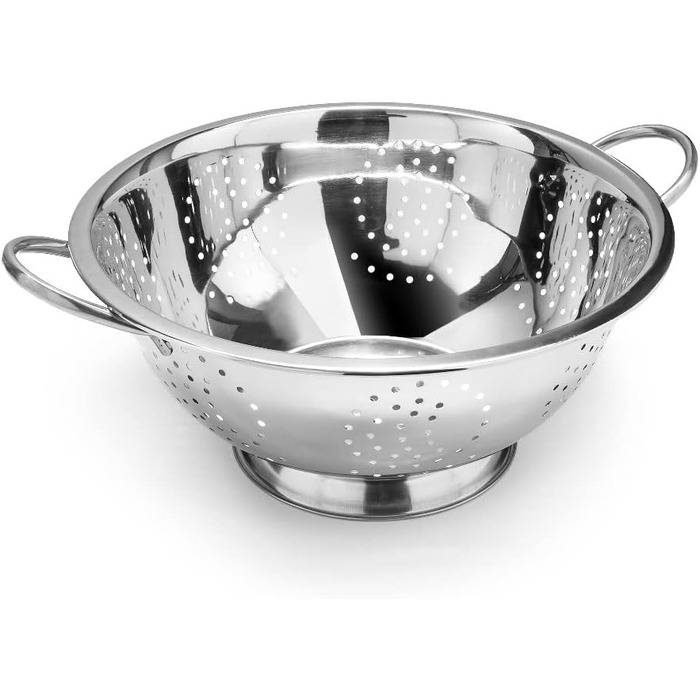 Forgast Colander | 24cm | Standing Colander | Footed Strainer | Salad Strainer | Soup Strainer | Pass Through Strainer | Noodle Strainer | Colander with Handles | Stainless Steel Colander