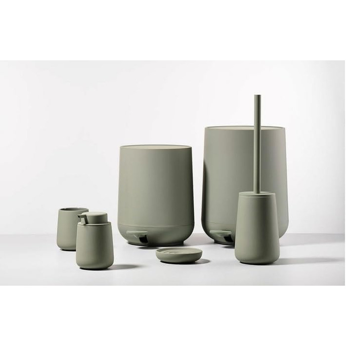 Zone Denmark Nova One Soap Dispenser for Bathroom, Dispenser made of Ceramic for Hand Soap/Liquid Soap, Diameter 8 cm, Height 11.5 cm, Capacity 250 ml, Matcha Green