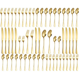 Набір столових приборів на 12 осіб, 60 предметів, чорний, з нержавіючої сталі, блискучий, для посудомийної машини, елегантний, з ножем, виделкою, ложкою, для дому, вечірки, ресторану