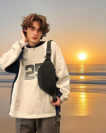 Поясна сумка чоловіча/жіноча водонепроникна для подорожей, фестивалів, спорту та міста (чорна)