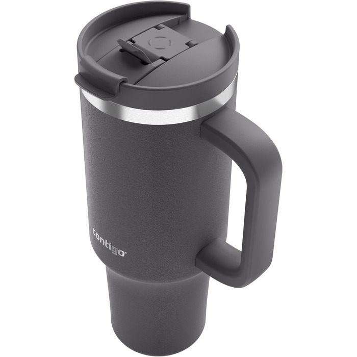 Contigo Streeterville Thermos Flask 1200 ml with Handle and Straw | Insulated Stainless Steel Thermos Drinking Bottle with Lid | Keeps Drinks Cold for 29 Hours | Travel Mug | Thermos Mug | BPA-Free