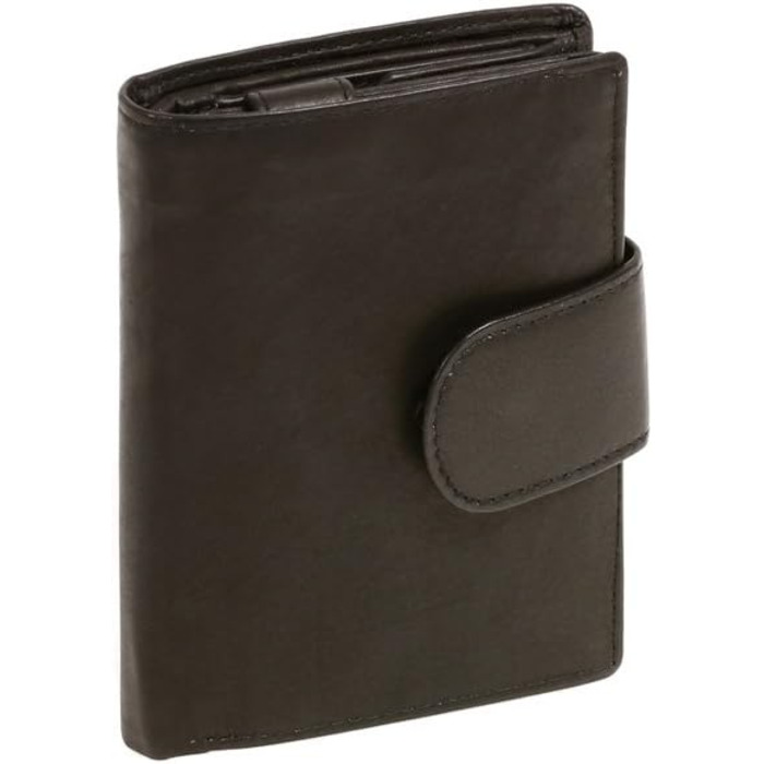 LEAS Women's and Men's Exchange with Outer Strap in Portrait Format, Genuine Leather, Black Special Edition