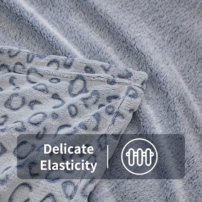 Плед з флісу FIBER HOUSE: теплий, м'який, 150x200 см, колір коричневий (Leopard)