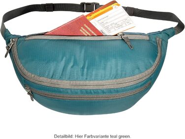 Татонка Іліум L - поясна сумка (бананка) з трьома кишенями на блискавці, чорна - для чоловіків та жінок, 37 x 16 x 10 см