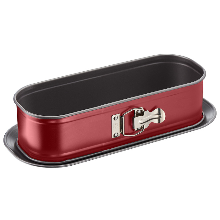 Форма для випічки Tefal Delibake з кришкою, 30x11 см, червоно-сіра - антипригарна форма для кексів та пирогів