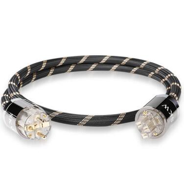 Hi-End мережевий кабель SKW Audiophile Schuko, силовий кабель живлення для сабвуфера, підсилювача, AV/DV систем (3м, чорний)