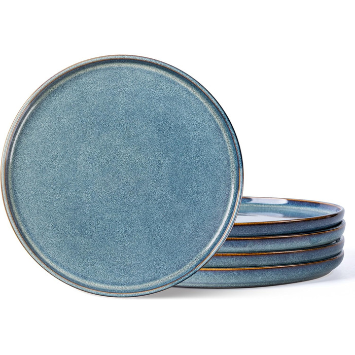 Набір керамічного посуду AmorArc для 8 осіб (24 елементи) - блакитний Ceylon, міцний, для миття в посудомийній машині та мікрохвильовій печі