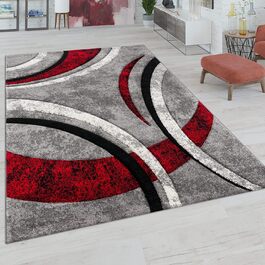 Paco Home Rug Living Room Short Pile Vintage Hand-Knotted Contour Cut 3D Optic, Size: 80x300 cm, Color: Brown