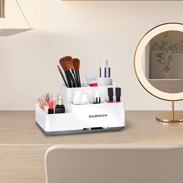 Тримач для зубних щіток електричної, знімний, пластиковий, багатофункціональний. Підходить для зубної пасти, бритви. Легко чистити, білий, темно-сірий