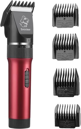 Професійна машинка для стрижки шерсті тварин Tierhaar: безшумна, акумуляторна, бездротова, для котів, собак, коней. Комплект професійного грумера