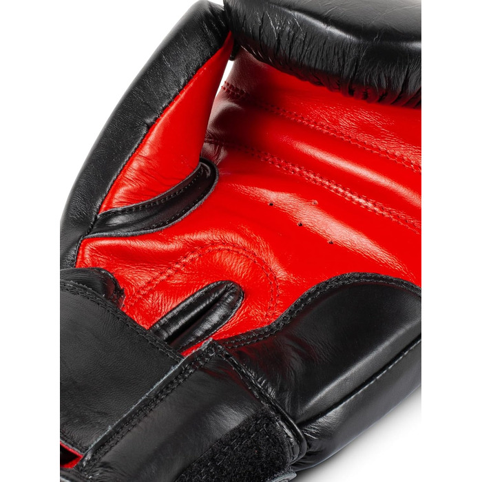 Боксерські рукавички BenLee з натуральної шкіри Fighter Black/Red, 16 oz, одинарні