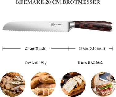 KEEMAKE Profi Ніж для філетування риби 15 см - Нержавіюча сталь, гнучке лезо, для кухні та м'яса. Зручна ручка, подарункова коробка