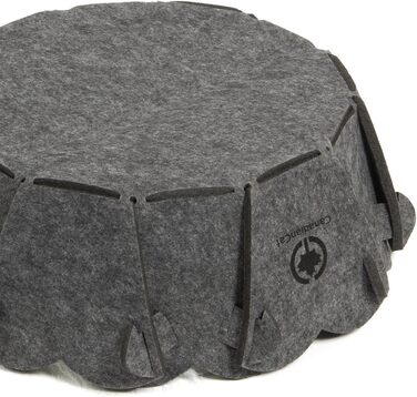 Кігтеточка-корзина для котів, кругла, сіра, Ø 42 см, з подушкою, CanadianCat