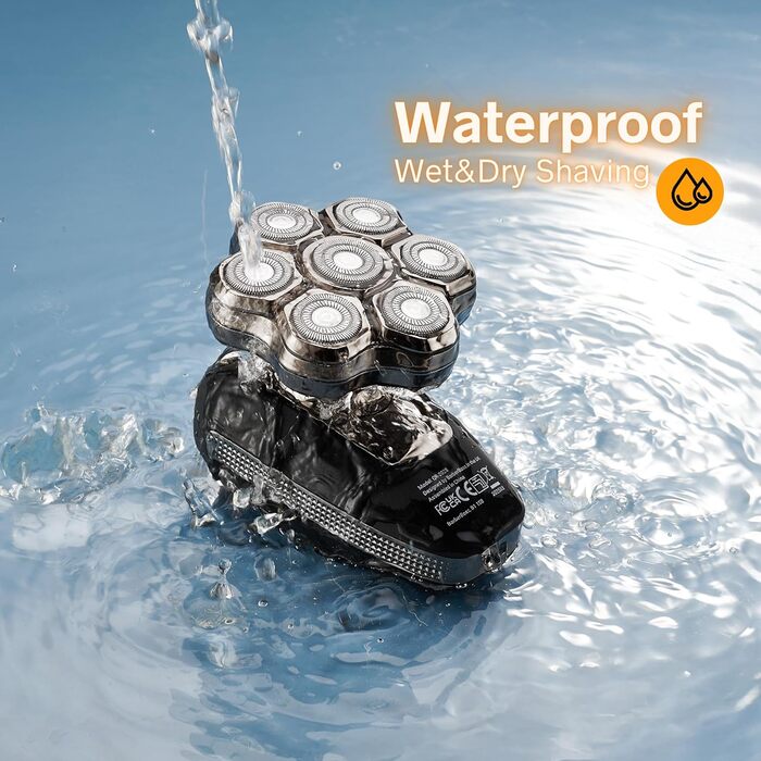 Електричний голчастий бритва BarberBoss для чоловіків з LED-дисплеєм, 5-в-1: голчастий, триммер для бороди та носа, QR-2025