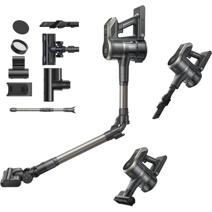 Mova Sense: Бездротовий акумуляторний пилосос з тривалою роботою (97 хв), для килимів, твердих поверхонь та шерсті тварин (S2)