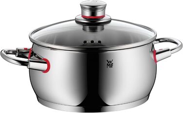 Каструля з ручкою WMF Quality One 16 см без кришки, 1,7 л, каструля для молока, каструля з нержавіючої сталі Cromargan, полірована, без покриття, для індукційних плит
