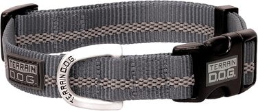 Нашийник для собак Terrain D.O.G. Snap-n-Go, відбиваючий, великий (17-25 дюймів, 2.5 см), сірий