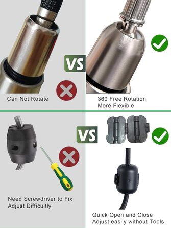 Кухонний змішувач з висувною лійкою, високопродуктивний, з трьома режимами, з нержавіючої сталі, з покриттям 