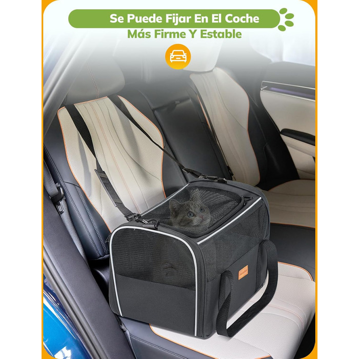 Транспортна переноска для котів та цуценят Morpilot до 5 кг, сіра, велика, для подорожей та до ветеринара