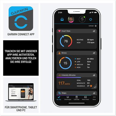 Garmin vívomove Trend – гібридний смарт-годинник з аналоговими стрілками та сенсорним дисплеєм, фітнес-функціями, аналізом сну, GarminPay, сповіщеннями та до 5 днів роботи від акумулятора (Trend, кремове золото)