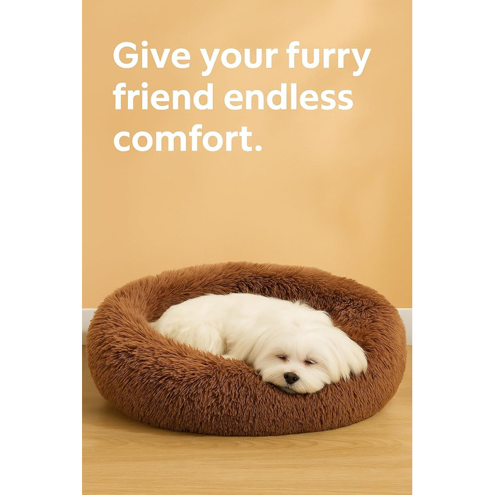Кругле ліжко для собак та котів Flamingo, м'яке, з подушкою, діаметр 55 см, рожеве, 55x55x12 см