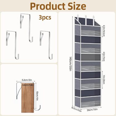 Підвісний органайзер для дверей Türorganizer з 5 кишенями, полиця для ванної кімнати, кемпінгу та зберігання речей