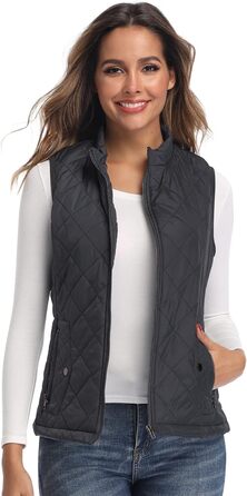 Жіноча легка куртка Longking з блискавкою, вологовідштовхуюча, для активного відпочинку (S, темно-сірий)