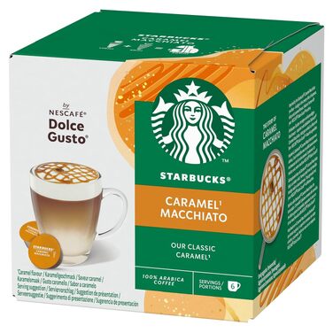 Кавові капсули Starbucks Caramel Macchiato для Nescafé Dolce Gusto, середній обсмаження, 72 капсули (6 x 12)