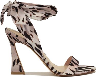 Босоніжки Nine West Kelsie на підборах, 39 EU, Леопардовий сатин (Light Natural Leopard Satin Multi 111)