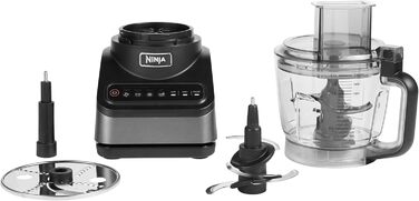 Ninja Food Processor with 4 programs; Chopping, Pureeing, Slicing, Mixing & 3 manual speeds, 2.1L bowl, chopping, slicing & dough blades, 850W, dishwasher safe, Black BN650EU Food Processor