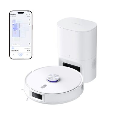 Робот-пилосос NARWAL Freo S з функцією миття підлоги, 8000Pa, 8N тиск, станція самоочищення 3.5L, LDS-лазерна навігація та 3D-картування, керування через додаток, для килимів/шерсті домашніх тварин