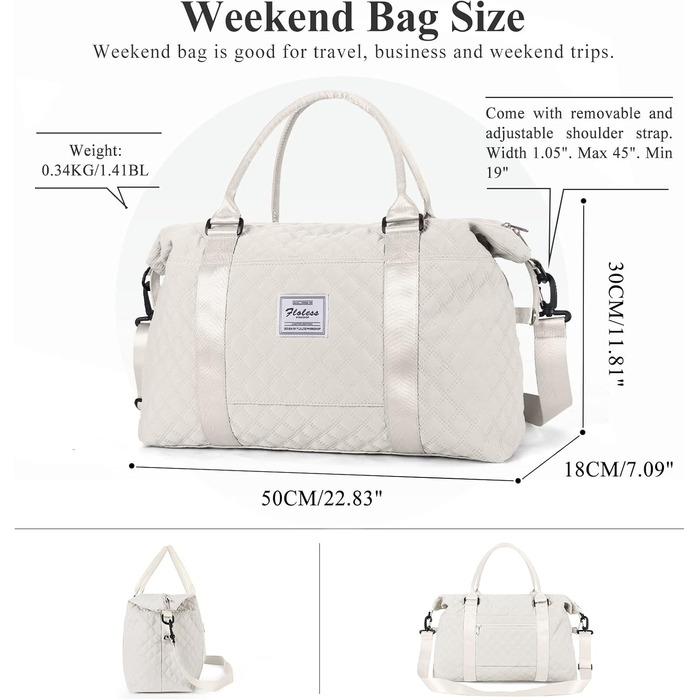 Спортивна сумка для жінок, дорожня сумка-дуffel, фітнес-сумка, водовідштовхувальна, з кульбакою, beige C5-beige