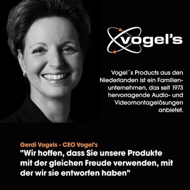 Настінна кріплення для телевізора Vogel's TVM 3407 - для екранів 32-77 дюймів, до 50 кг, VESA до 400x400, TÜV-сертифікат, ультратонкий (2.2 см)