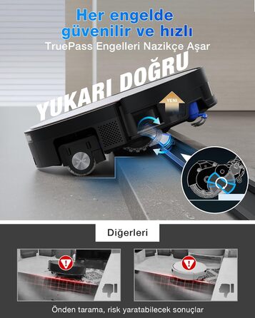 Робот-пилосос ECOVACS DEEBOT T30C Pro Omni GEN 2 з функцією миття, потужність 15400Pa, автопорожнення, гаряча сушка, час роботи 200 хв, ідеальний для шерсті тварин та килимів