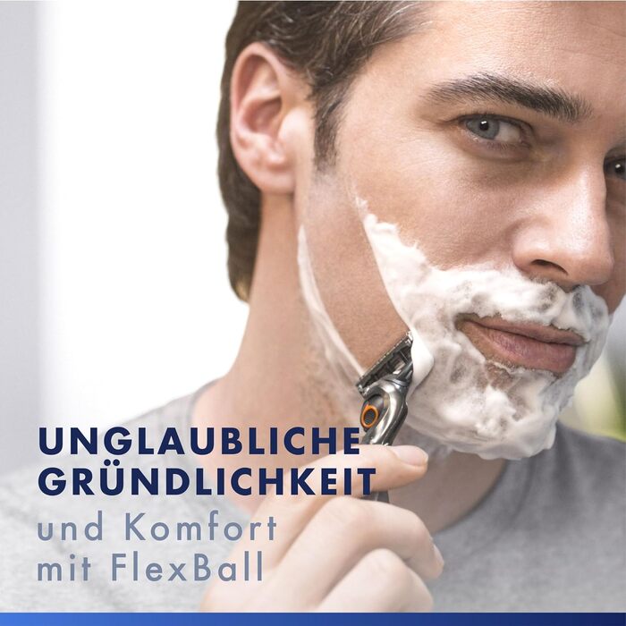 Бритва Gillette Fusion5 ProGlide для чоловіків, станок для вологого гоління, сріблясто-чорний (набір: бритва + 8 змінних касет)