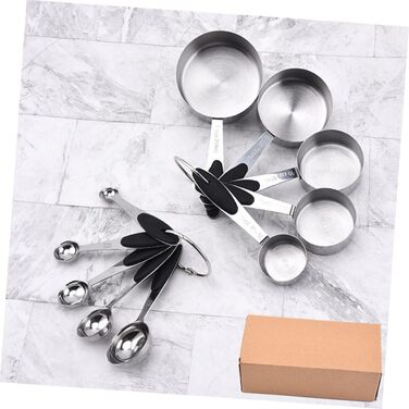 1 Measuring Cup Tool, Kitchen Cooking Spoon made of Steel, Teaspoon for Seasoning, Stainless Steel Flour, Practical Ingredient Spoons, Measurements, Weight, Metal Dry Scoop