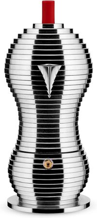 Еспресо-машина Alessi Pulcina MDL02/6 - червона, з литого алюмінію, на 6 чашок