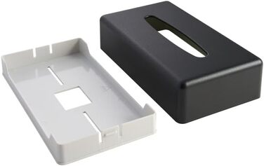 Кришка для серветок прямокутної форми Corby (Хром, Чорний колір, один розмір)