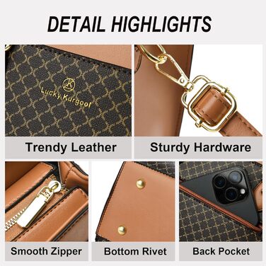 Стильна жіноча сумка-шопер Kurgool з двоколірної шкіри, трендовий дизайн, верхня ручка - кавово-коричнева