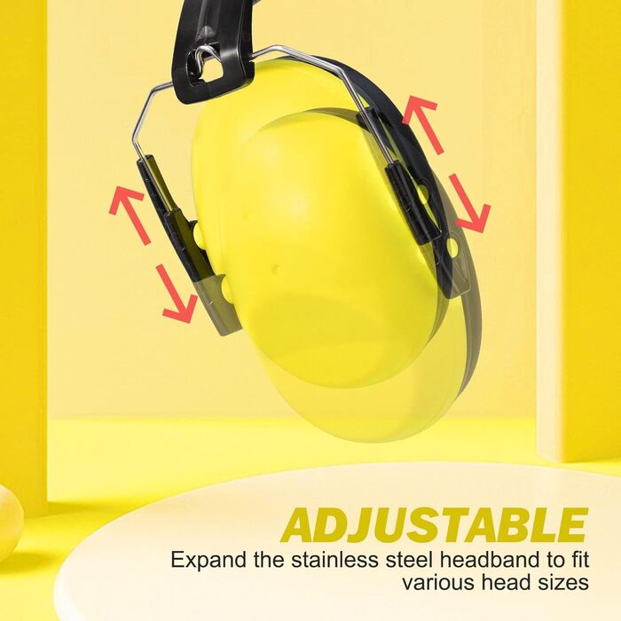 Навушники для захисту від шуму для дітей - комфортні, складні, для школи, аутизму, сну, навчання, ADHS, феєрверків, концертів (1 шт., жовті)