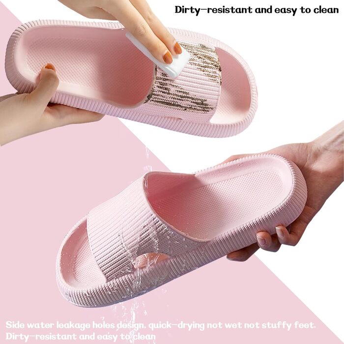 Шльпанці Cozislides для дому та басейну: м'які, нековзні, рожеві, 40/41 EU