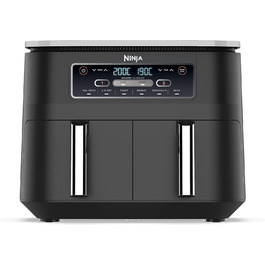 Фритюрниця повітряна Ninja Foodi Dual Zone, 7.6 л, 2 зони, 6-в-1, чорна AF300EU