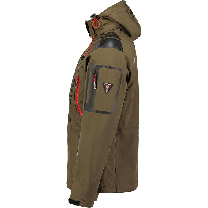 Чоловіча функціональна куртка для активного відпочинку Geographical Norway Tangata, колір хакі/червоний, розмір XXL