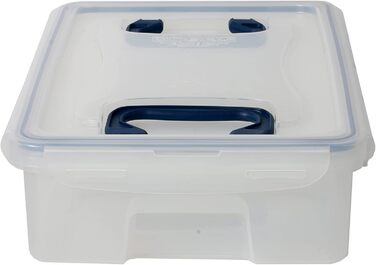 LocknLock PP CLASSIC Storage Box with Lid and Handles | 361 x 274 x 212 mm | 100% Airtight | Semi-Transparent Storage Container | Storage Container with Lid for Household Items (10 L)