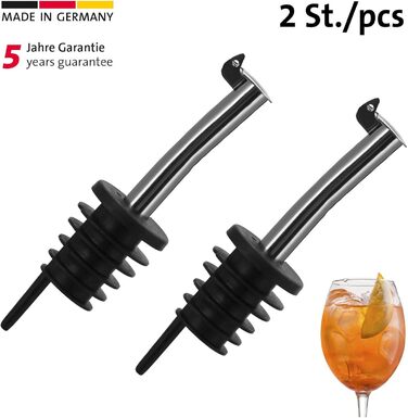 Виливний для пляшок Westmark 2 Inox Eco-Pour, нержавіюча сталь, з кришкою, чорний/хромований, 45372280