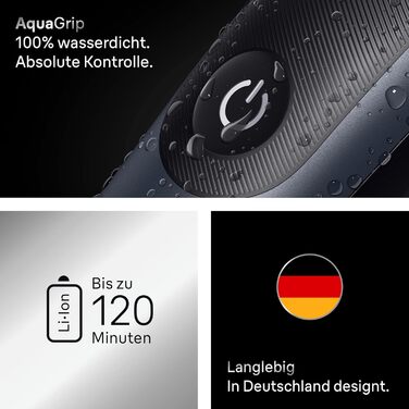 Braun Series 7 All-in-One AIO7545: Триммер для бороди, носа, волосся (13 в 1), сірий. Акумулятор 120 хв, 14 насадок (0.1-21 мм), водонепроникний
