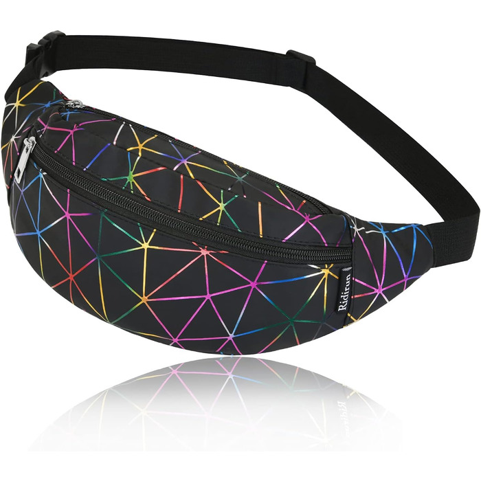 Жіноча поясна сумка-рюкзак, водонепроникна, з PU шкіри, для прогулянок, спорту та подорожей, чорна