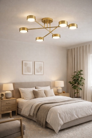Підвісна люстра Elko-Lighting Mono Gold, 6 точок освітлення, GX53