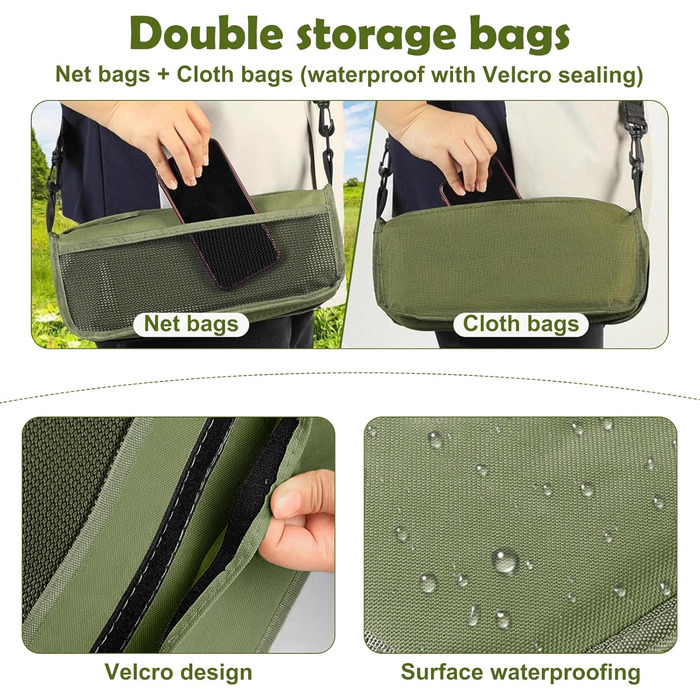 Зручний складаний стільчик-підсвічник для кемпінгу, риболовлі, подорожей та відпочинку на природі