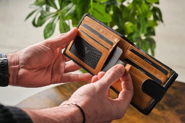 Lavalen® Wallet for Men Leather - Large Portemonnaie (Wallet) - Handmade Wallet - Wallet with Coin Pocket - Gifts for Men